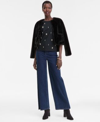 Women's Cotton Embellished Tee, Macy's Exclusive