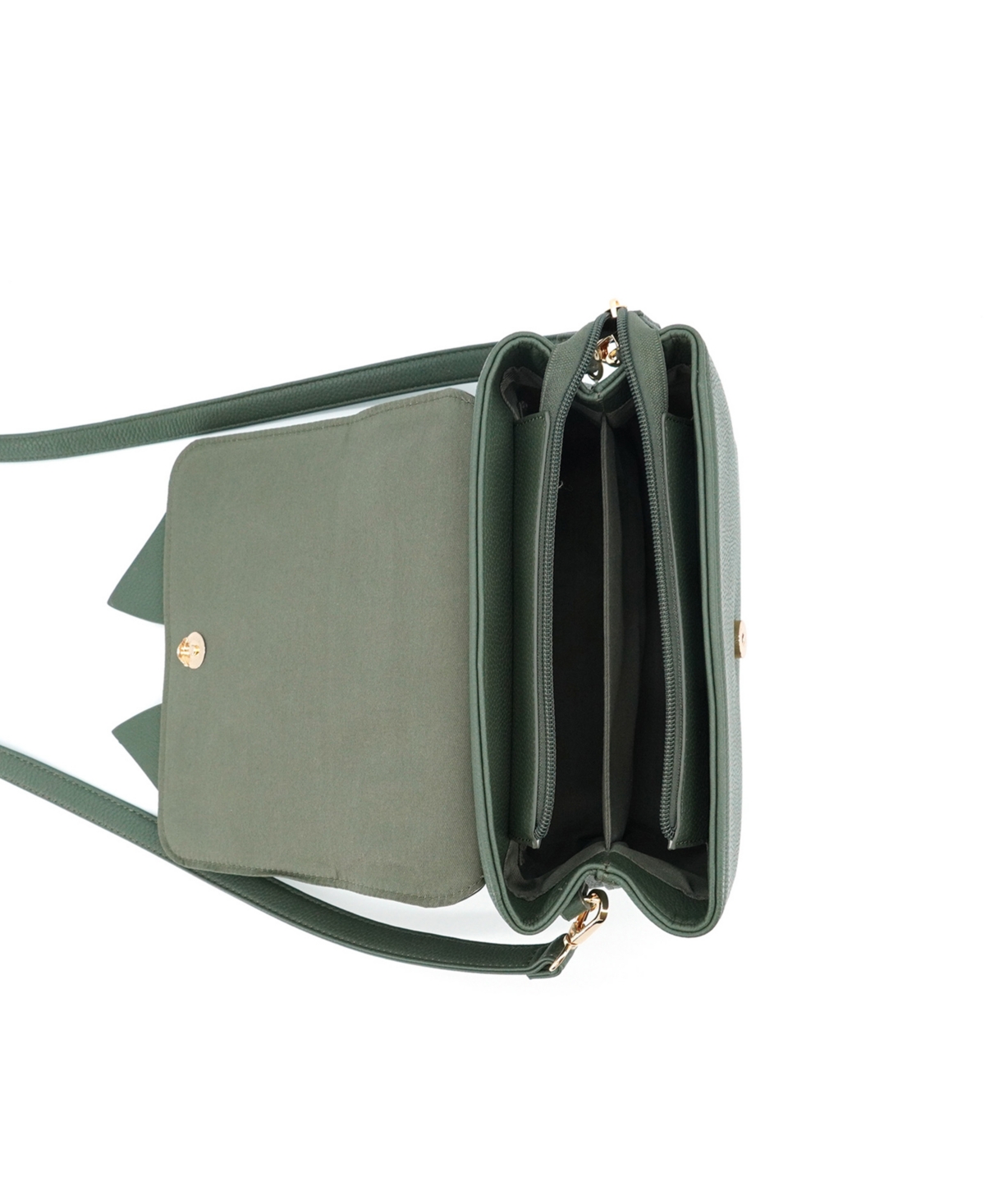 Like Dreams Double Bow Magnetic Crossbody Bag In Green
