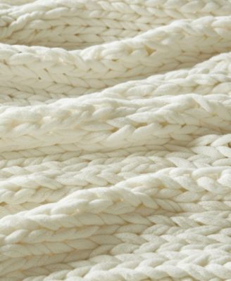 Chunky-Knit Handmade Throw, 50" x 60"