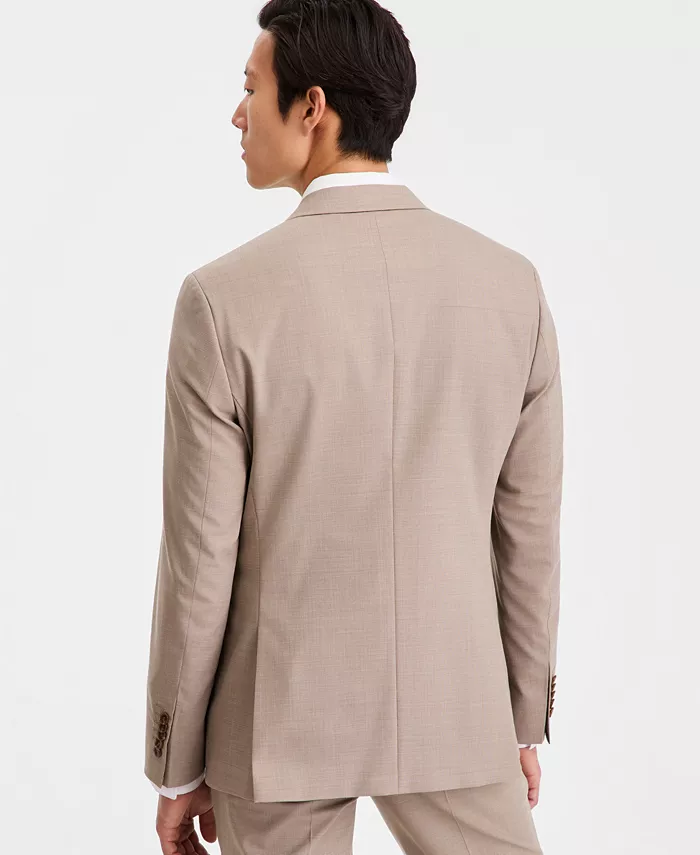 Men's Tan Modern-Fit Suit Jacket - thumbnail 2