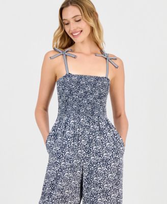 Women's Smocked Printed Jumsuit 