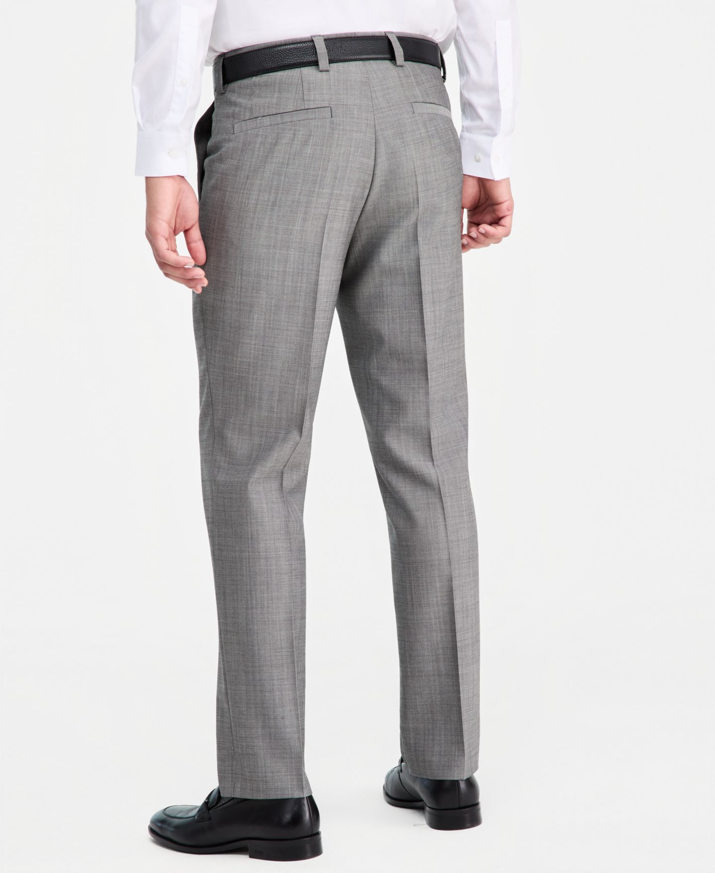 Мужские брюки Hugo Boss Modern-Fit Suit Separate Trousers, цвет: Тёмный серый — фото 6