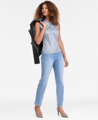 Women's Shine Cross-Neck Tank Top, Macy's Exclusive