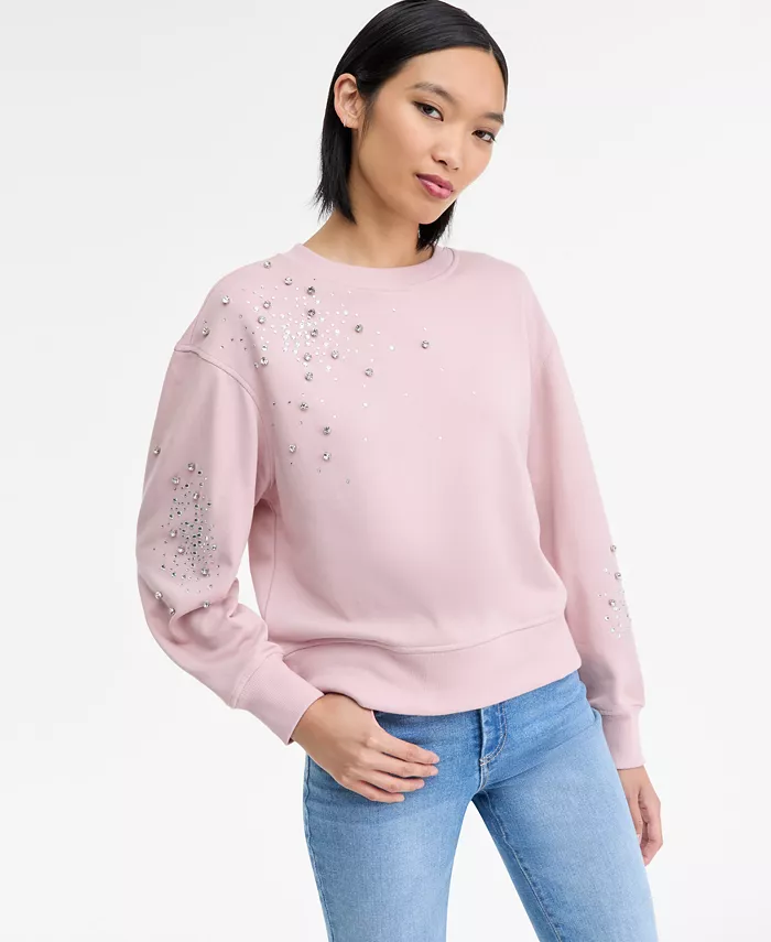 Women's Embellished French Terry Sweatshirt