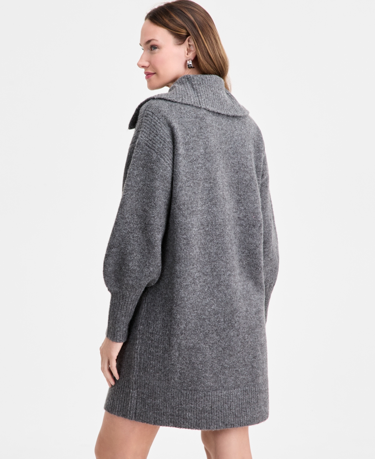 On 34th Women's Collared Duster Cardigan, Macy's Exclusive In Gray