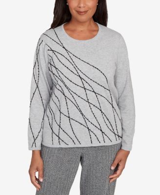 Women's Jet Setter Abstract Cording Sweater