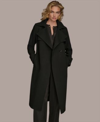 Women's Belted Notched-Collar Trench Coat