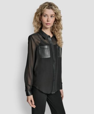 Women's Long Sleeve Collared Neck Top