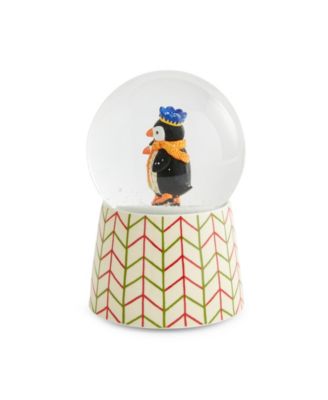 Kit Kemp Christmas Skating Penguin Snow Globe