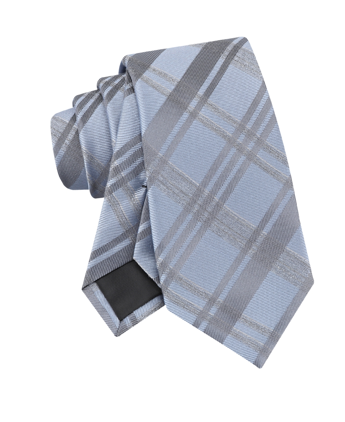 Calvin Klein Men's Layla Plaid Classic Tie In Gray