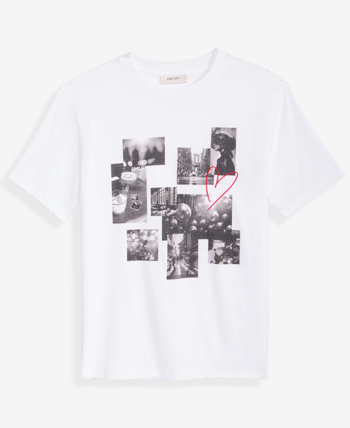 On 34th Women's Knit Photo Collage Graphic T-Shirt, Macy's Exclusive