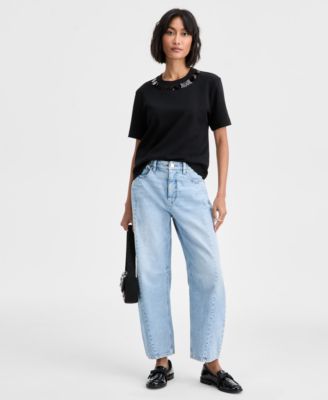 Women's Paillette Embellished T-Shirt, Macy's Exclusive