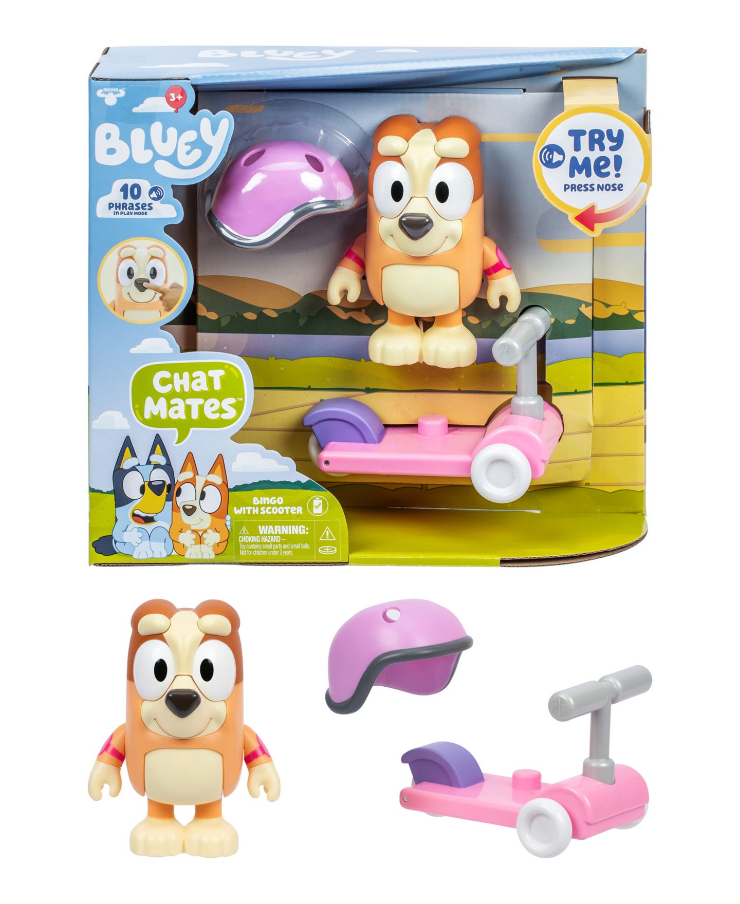Детские фигурки Bluey Chat Mates Bingo Figure Scooter — фото 5