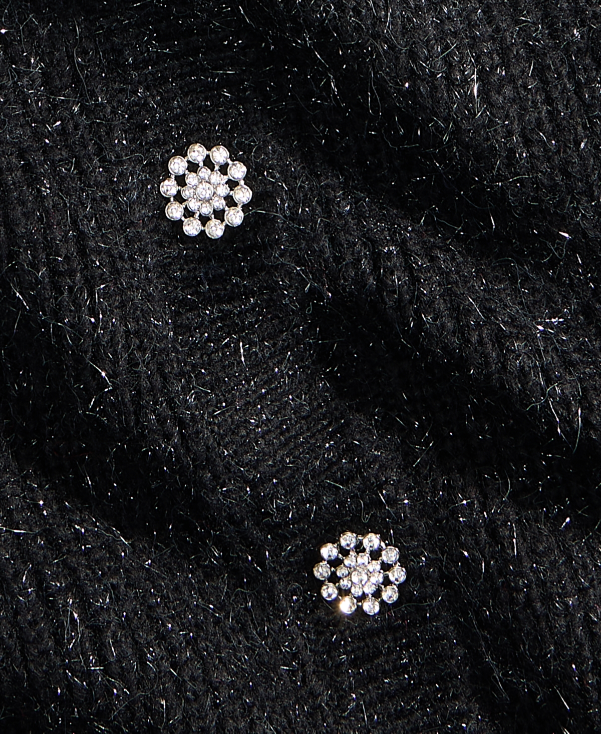 On 34th Women's Metallic-flecked Rhinestone-button Cardigan, Macy's Exclusive In Black