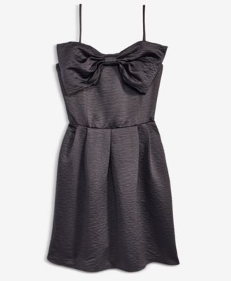 Women's Satin Bow-Detail Mini Dress, Macy's Exclusive