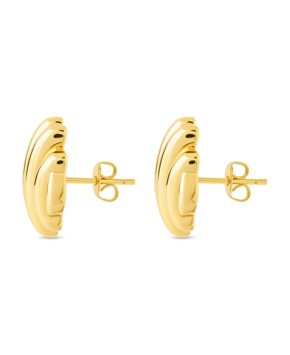 Sterling Forever Rudy Textured Stud Earrings In Gold