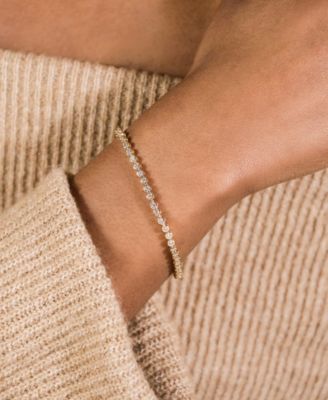 Bezel Cubic Zirconia Tennis Bracelet