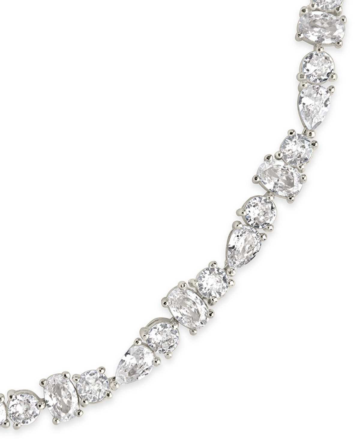 Sterling Forever Billie Cubic Zirconia Tennis Bracelet In Silver