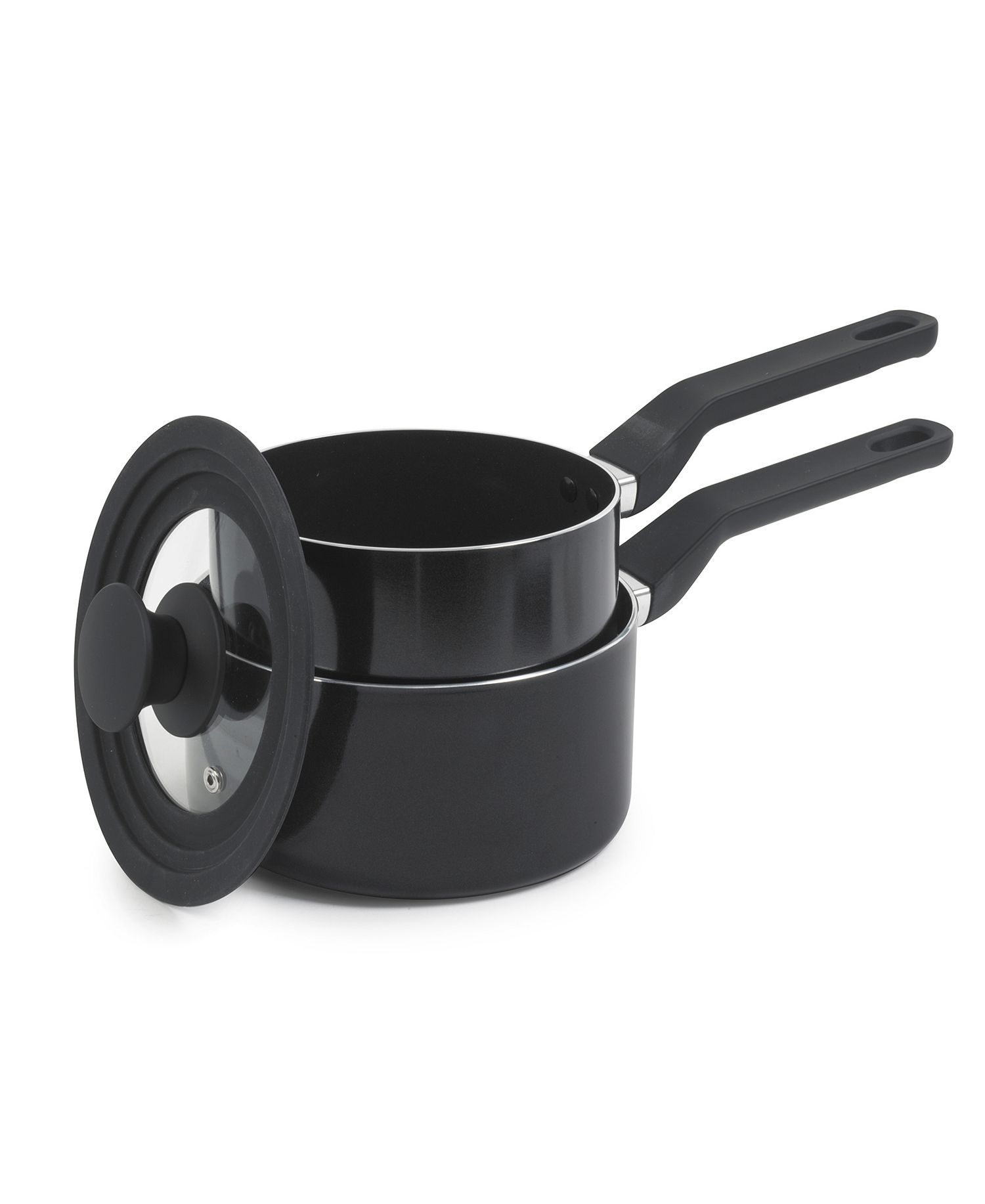 Aluminum 3-Pc. Saucepan Set with Lid