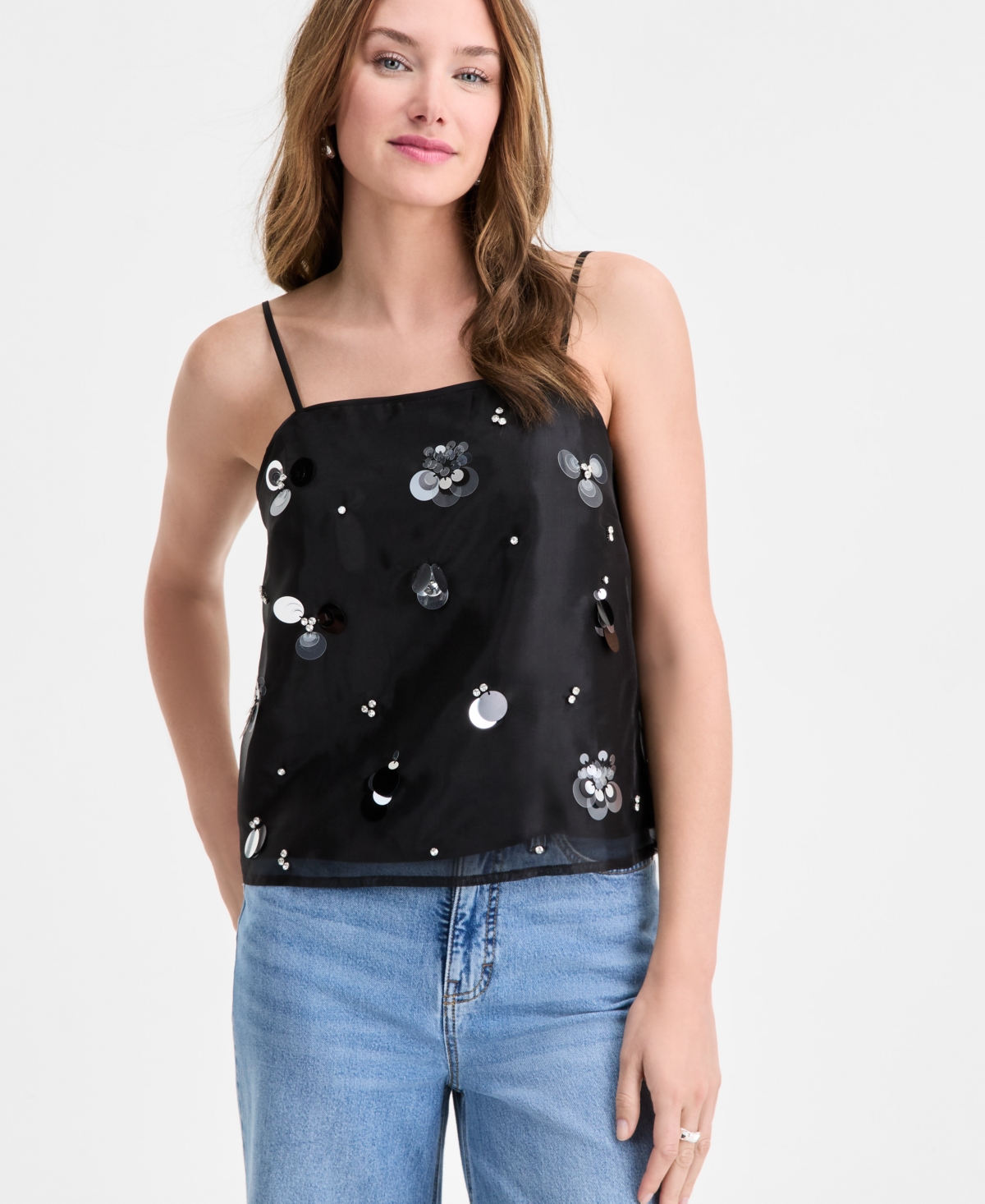 On 34th Women's Embellished Organza Tank, Macy's Exclusive