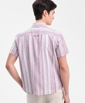 Men's Patio Striped Short-Sleeve Button-Up Shirt, Macy's Exclusive