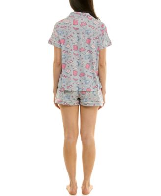 Women's Printed Top and Shorts Set