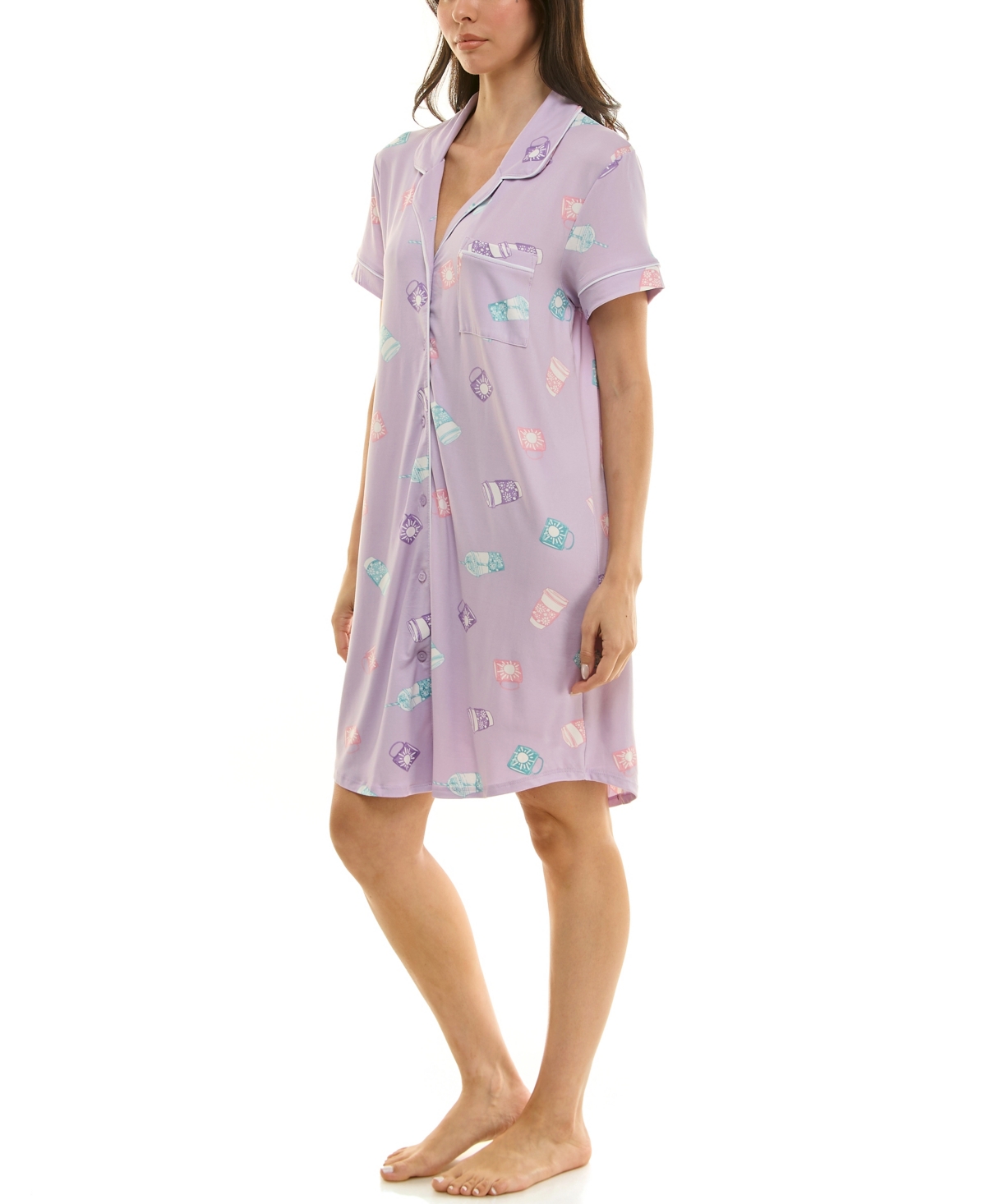 Derek Heart Women's Printed Sleepshirt In Purple