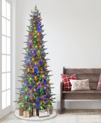 Puleo 7.5' Pre-Lit Slim Linden Fir Artificial Tree
