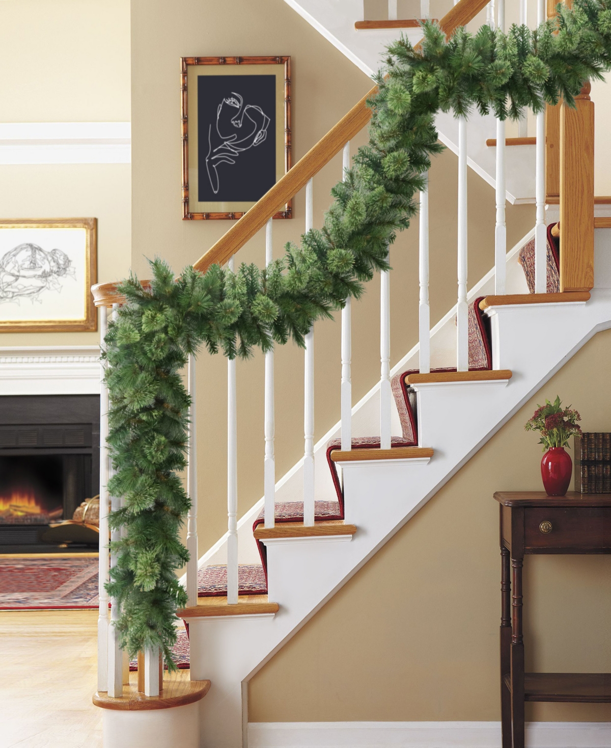 Puleo 9' x 10" Artificial Teton Pine Christmas Garland