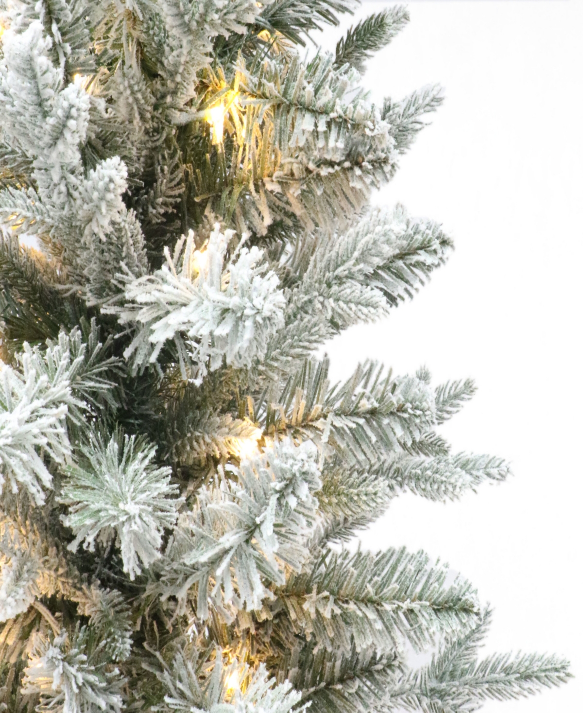 Puleo Artificial Flocked Spruce Trees With Burlap Base, Set Of 3 In Brown