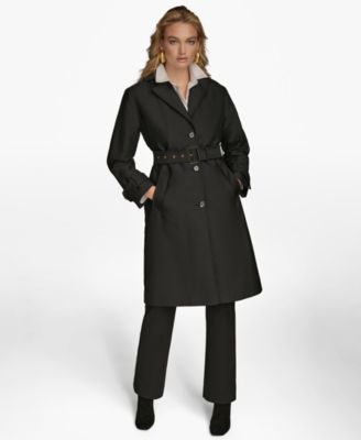 Women's Single-Breasted Belted Trench Coat