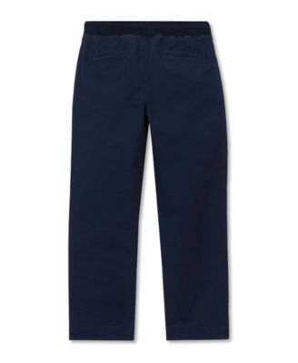 Boys Stretch Soft Rib Waist Iron Knee Pull On Pants