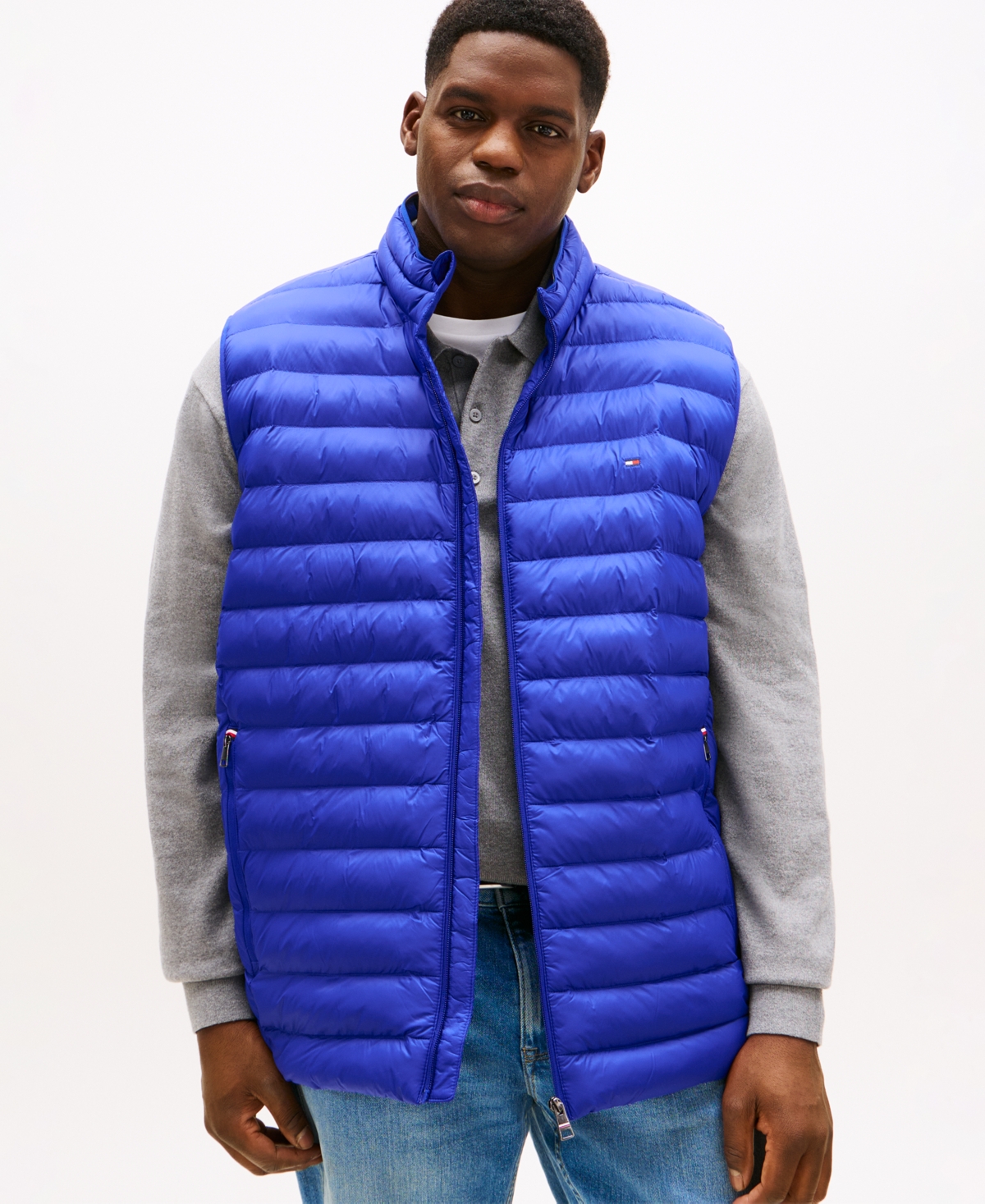 Tommy Hilfiger Recycled Packable Vest In Blue