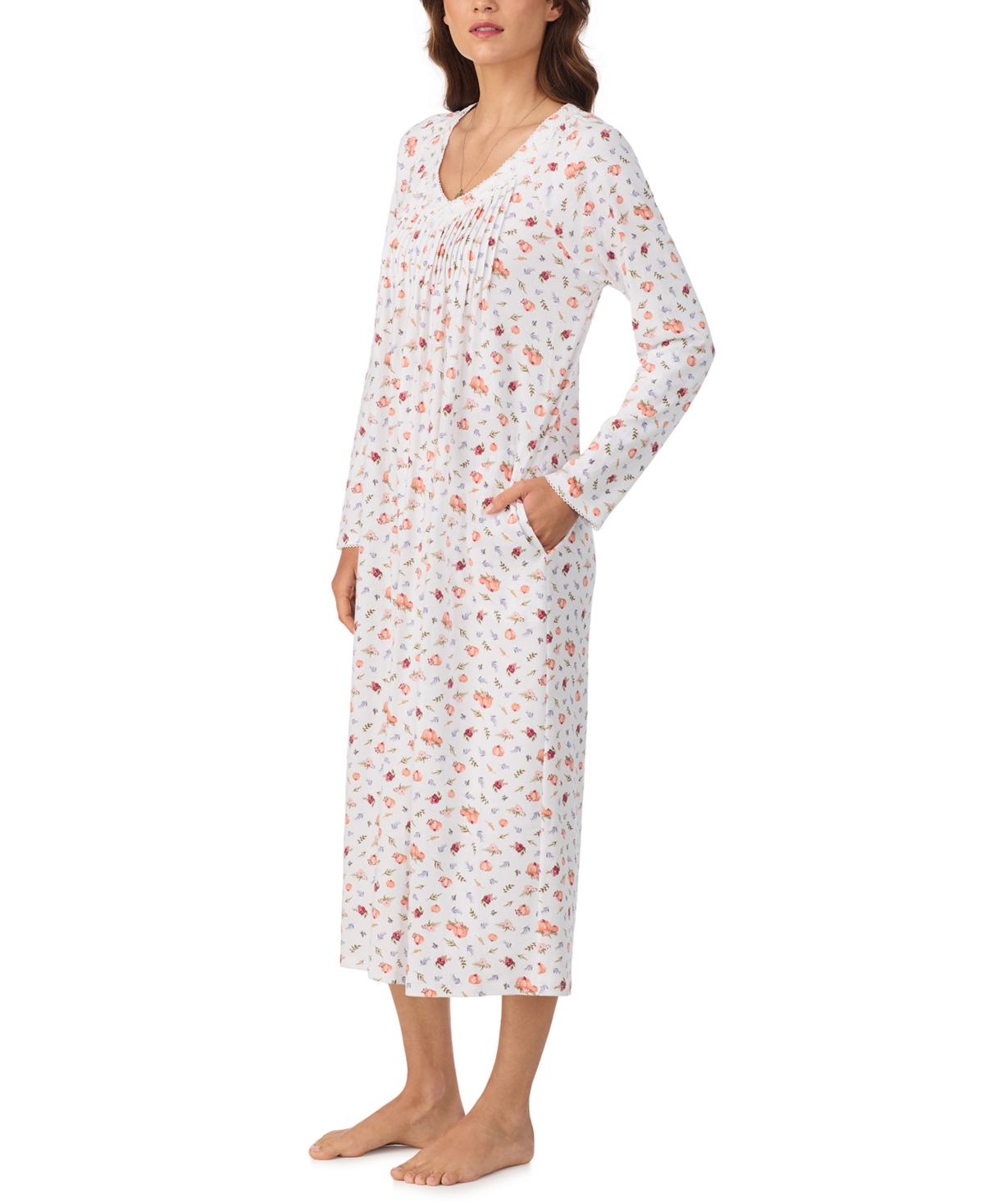Eileen West Women's Long Sleeve Nightgown In White