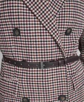 Women's Short Double-Breasted Belted Coat