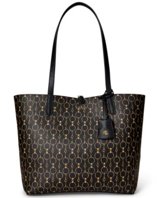 Faux-Leather Reversible Tote Bag