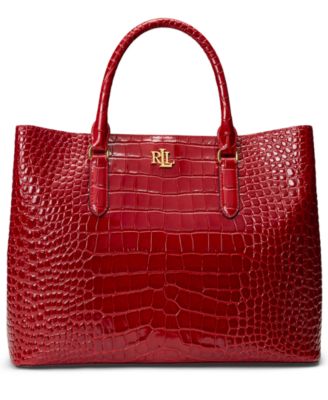 Lauren Ralph Lauren - Marcy Large Embossed Leather Satchel