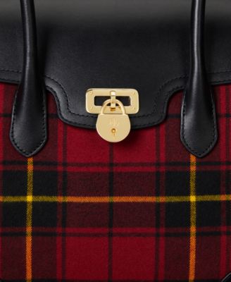 Plaid Twill Large Tanner Satchel Bag
