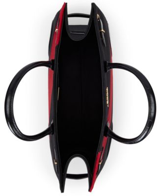 Two-Tone Canvas Large Devyn Tote Bag 