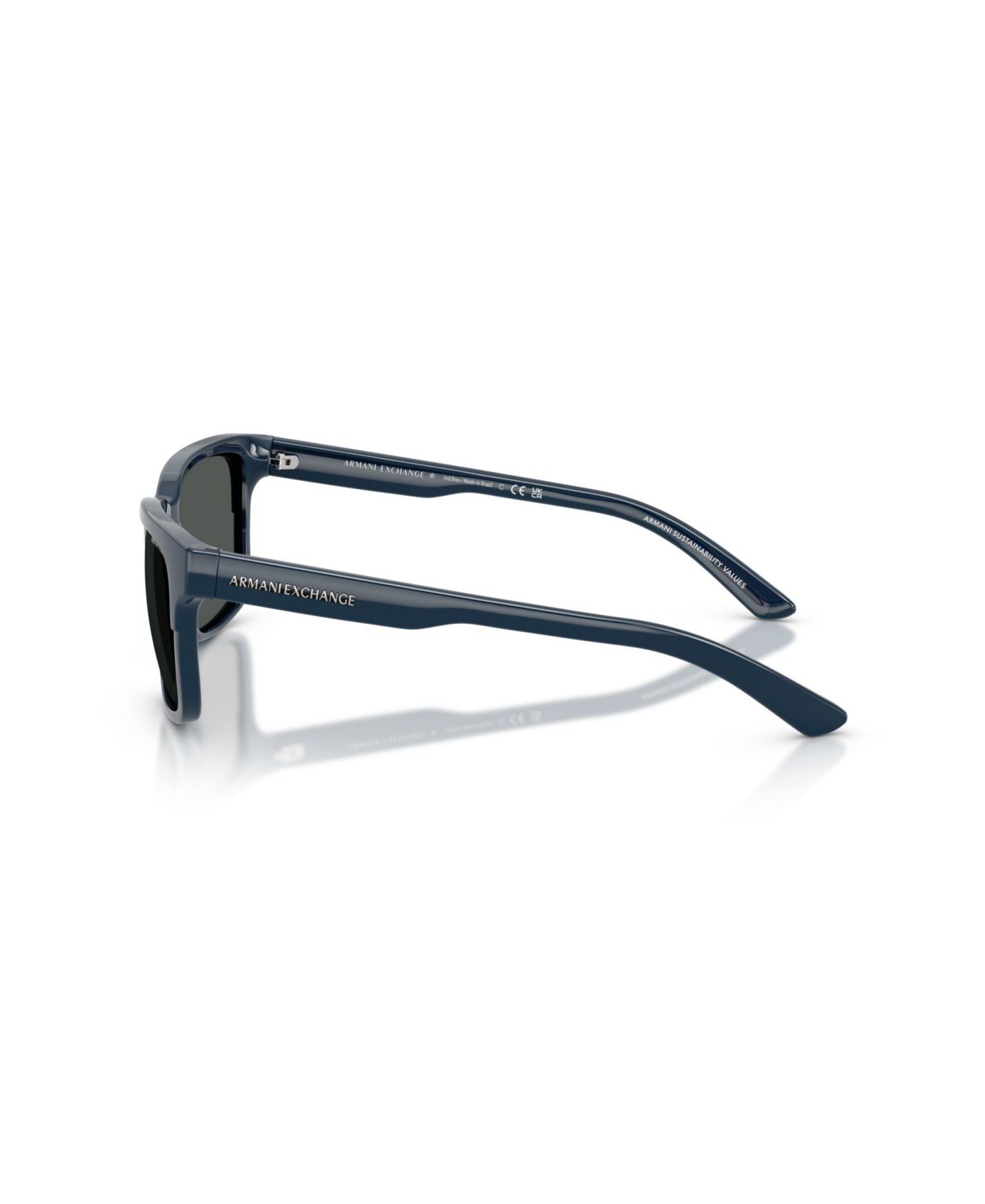 Солнцезащитные очки Armani Exchange Unisex Sunglasses, AX4026S, цвет: Блестящий тёмно-синий — фото 3