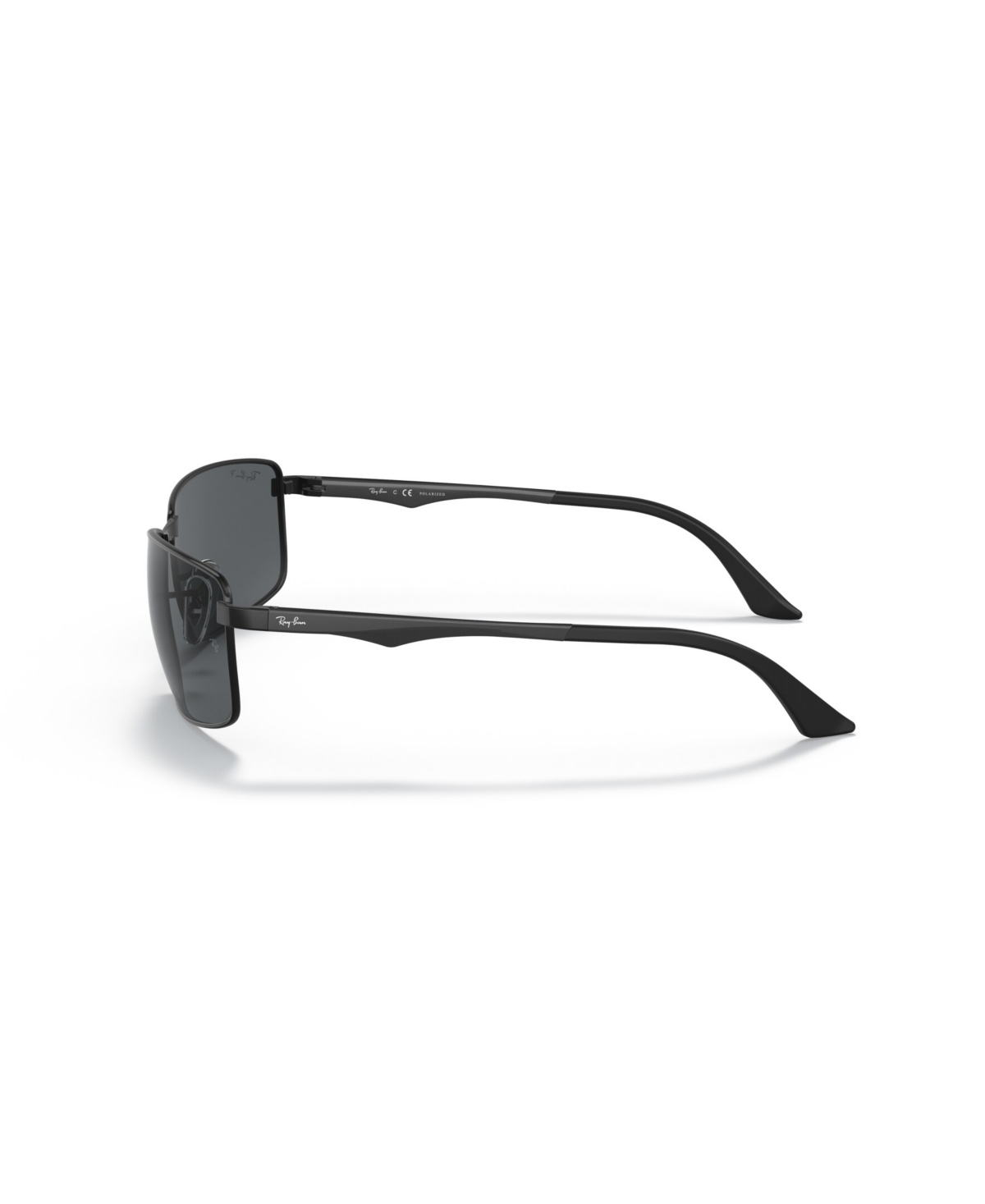 Ray Ban Rb3498 Sunglasses Black Frame Grey Lenses Polarized 61-17 In Green
