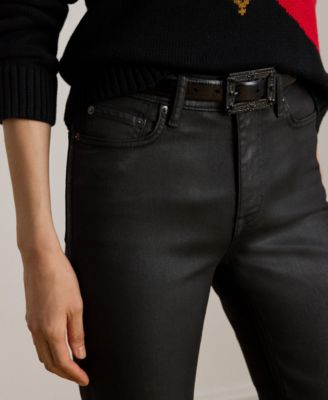 Women's Coated Straight Ankle Jeans