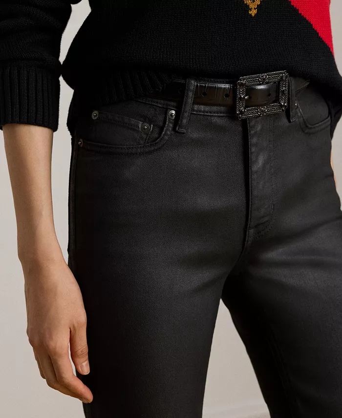Women's Coated Straight Ankle Jeans - thumbnail 5