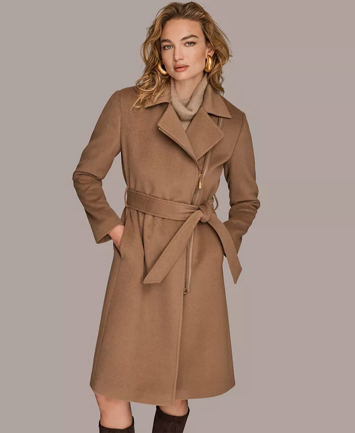 Women's Notch Collared Belted Coat