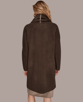 Women's Snap Button Scarf Coat