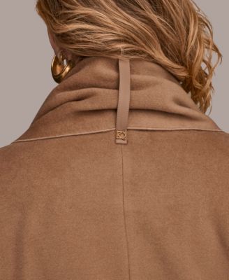 Women's Snap Button Scarf Coat