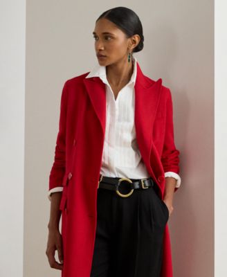 Women's Double Breasted Long Sleeve Coat