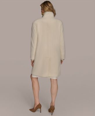 Women's Zip Front High Collared Coat