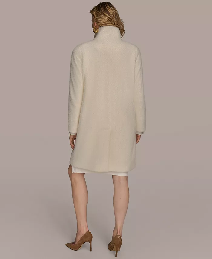 Women's Zip Front High Collared Coat - thumbnail 8