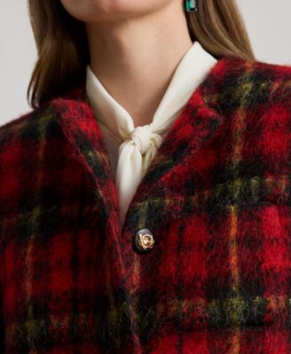Women's Plaid Long Sleeve Jacket